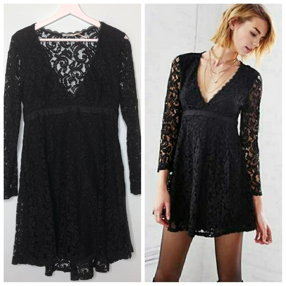 kimchi blue black lace dress